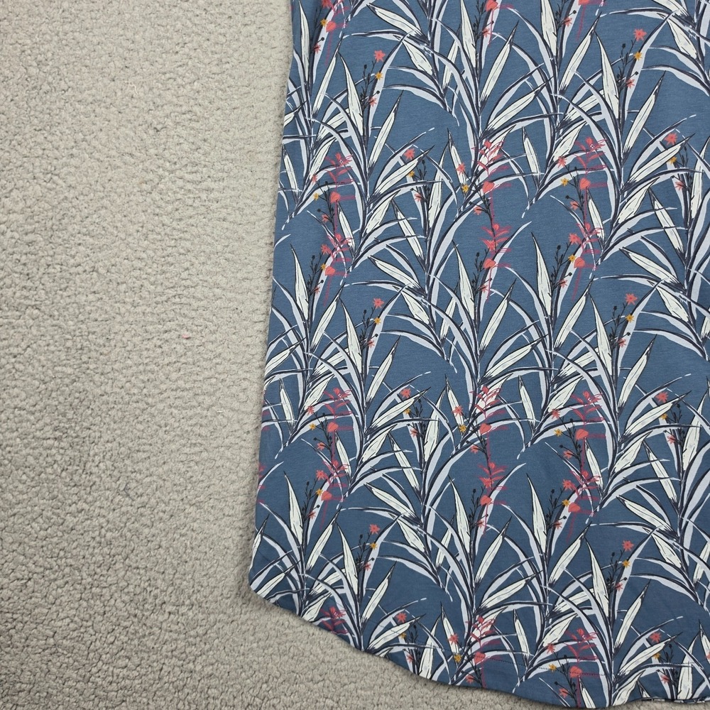 Kuhl Kandid Tank Dress Size Medium Blue Floral Overcast Print UPF 50 Curved Hem - Picture 5 of 16